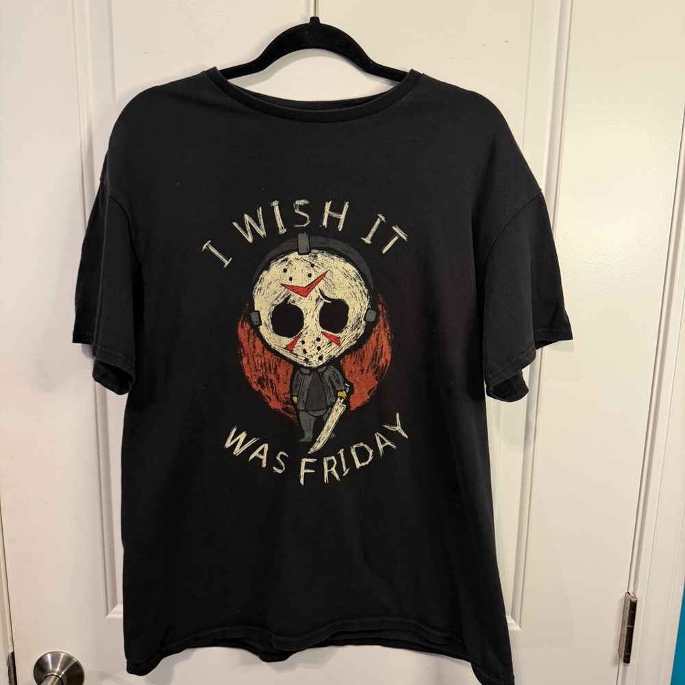 Friday the 13th Jason Black Graphic Short Sleeve T-Shirt